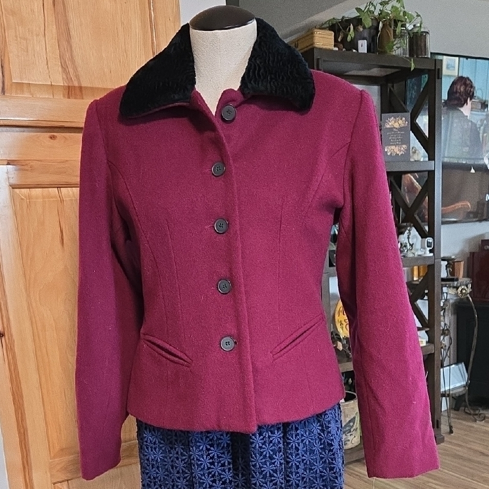 Vintage Wool Blend Jordan And Cole Jacket Womens Size Medium Fits Like A 10 NWT